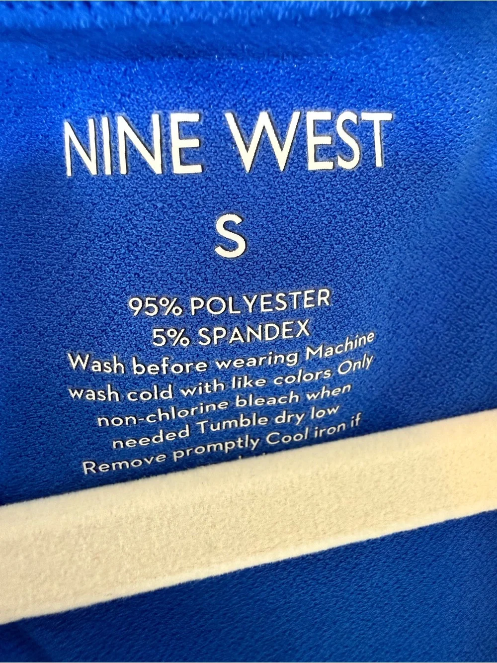 Nine West Royal Blue Wrap-Front Tie Dress